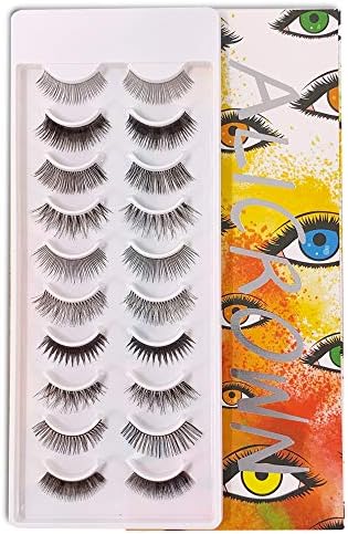 ALICROWN Glamour Variety Pack of False Eyelashes 10 Pairs of Glamorous Fake Lashes