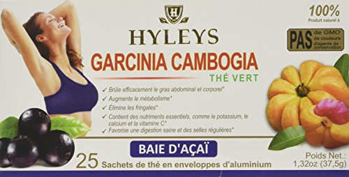 HYLEYS Tea Wellness Tea, Garcinia Cambogia and Acai Berry, 25 Count, 1.32 Ounce