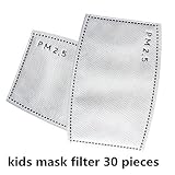 Ligart Kids Anti Pollution Mask Activated Carbon N95 Filters Dust Mask Filtration Exhaust Gas Anti Pollen Allergy PM2.5 Air Filter Mask for Outdoor Activities 30Pcs