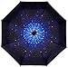 Fidus Upgraded Mini Travel Sun&Rain Windproof Umbrella - Lightweight Folding Compact Portable Parasol Outdoor Umbrellas for Men Women Kids-Starry Sky