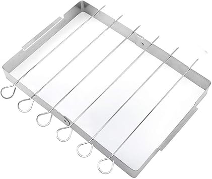 Amazon キャンプ 鉄板 網 ステンレス焼き串 アウトドアクッキングツール バーベキューコンロ コンパクト 焚き火台 バーベキュー串 焼き串 qツール 折り畳み式 携帯便利 超軽量ステンレススチール製 q用 シルバー Tengda トーダー 鉄板 網