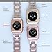 Secbolt Bling Bands for Apple Watch Band 38mm 42mm Stainless Steel Metal Replacement Wristband Sport Strap for Apple Watch Nike+, Series 3, Series 2, Series 1, Sport, Edition, 4 Colors Available
