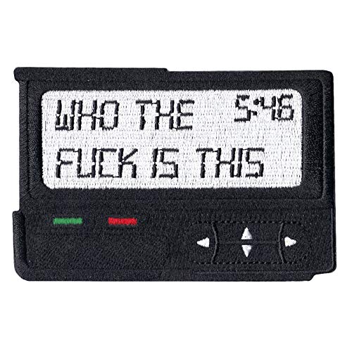 "Who The FK is This" Beeper Pager Embroidered Iron on Patch