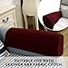 Hanhao Armrest Cover Ultra Thick and Soft Spandex Stretch Pixel Arm Cover for Recliners Sofas Chairs Loveseats Elastic Anti Slip Furniture Armrest Protector for Couch Set of 2 (Burgundy)