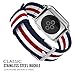 MoKo Compatible Band Replacement for Apple Watch 38mm 40mm Series 5/4/3/2/1, Fine Woven Nylon Adjustable Replacement Wristband Strap - Blue & White & Red (Not fit 42mm 44mm Versions)