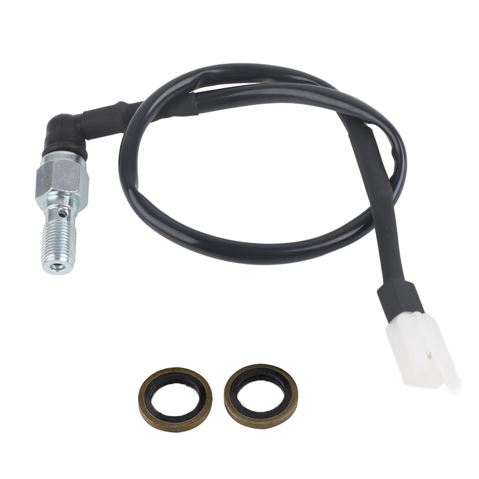 Photo 1 of Chazcool Motorcycle Rear Hydraulic Brake Light Switch, Hydraulic Brake Switch, Pressure Switch for Motorcycle Scooter Moped Dirt Pit Bike ATV (M10x1MM)
