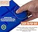 Silicone Ice Cube Trays - 8 JUMBO Cubes Molds - Pack of 2 Flexible and Bendable Easy Release, Food Grade BPA Free Material - Blue - by Bovado USA