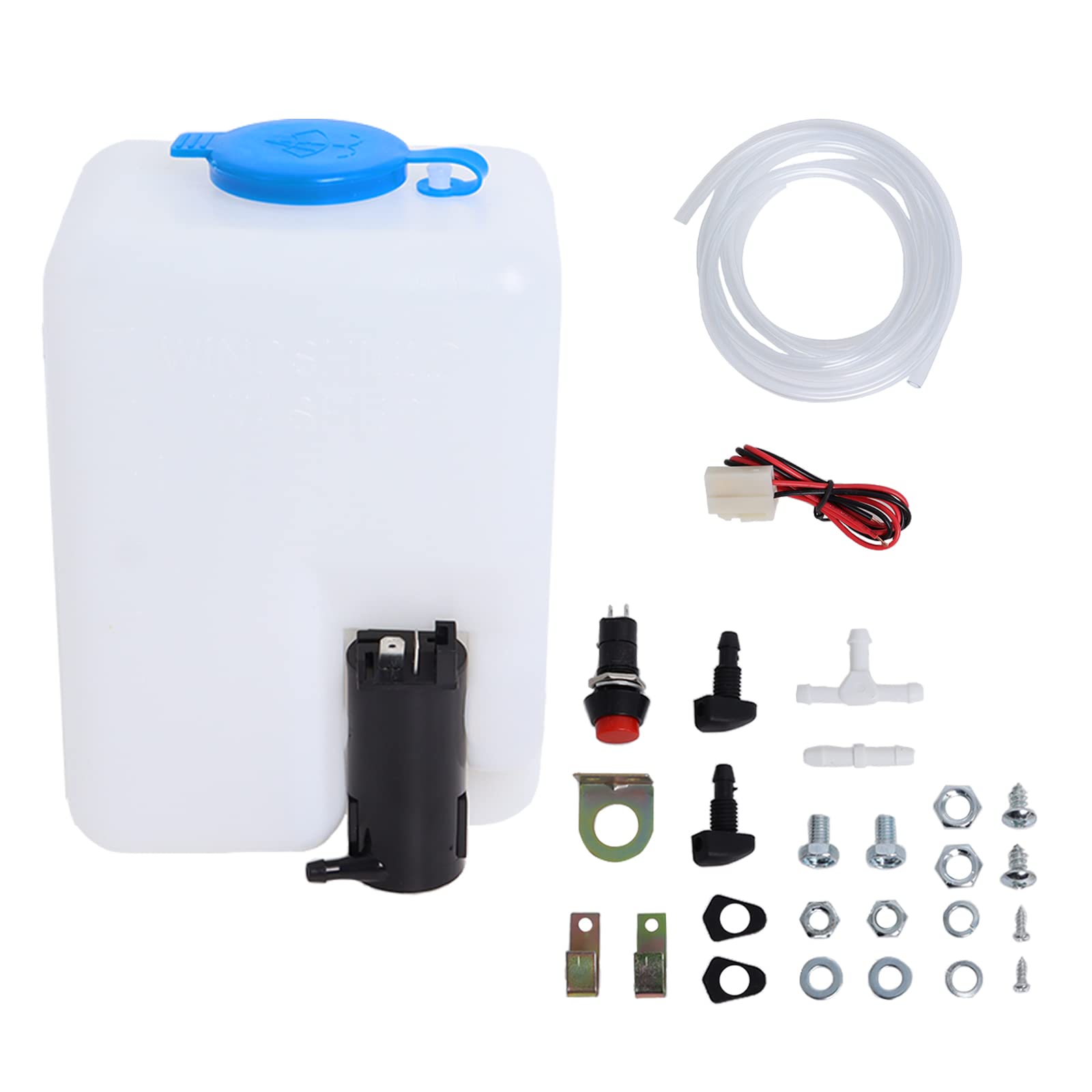 Photo 1 of Swess Car Windshield Washer Pump Universal Reservoir Kit 99300 Fluid Reservoir Tank Bottle with Pump