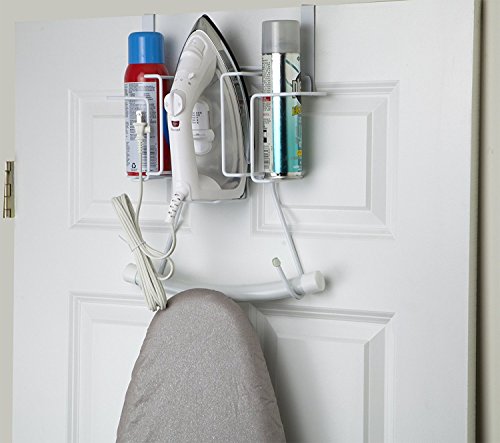 Sunbeam Over the Door Hanging Iron Board Holder and Organizer