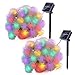 Qedertek 2 Pack Chuzzle Ball Solar String Lights, 15.7ft 20 LED Fairy Lights for Indoor/Outdoor, Home, Patio, Lawn, Garden, Party and Holiday Decorations (Multi-Color)
