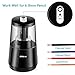 Electric Pencil Sharpener, Smart Stop, Clean on Top, USB or AC or 4 AA Batteries Operated, Included Adapter and USB Cable,Heavy Duty Helical Blade Sharpener, Safety Device