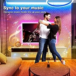 60ft Music Sync Led Lights for Bedroom, Bluetooth