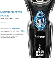 phisco electric shaver razor for men 2 in 1 beard trimmer wet dry waterproof usb