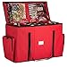 Super Rigid 2-in-1 Christmas Bauble Storage Box & Xmas Decoration Container - Easy Access Removable Trays, Keeps 73 Baubles & Ornament - Adjustable Extent Area for Figurines and Pockets for Decoration