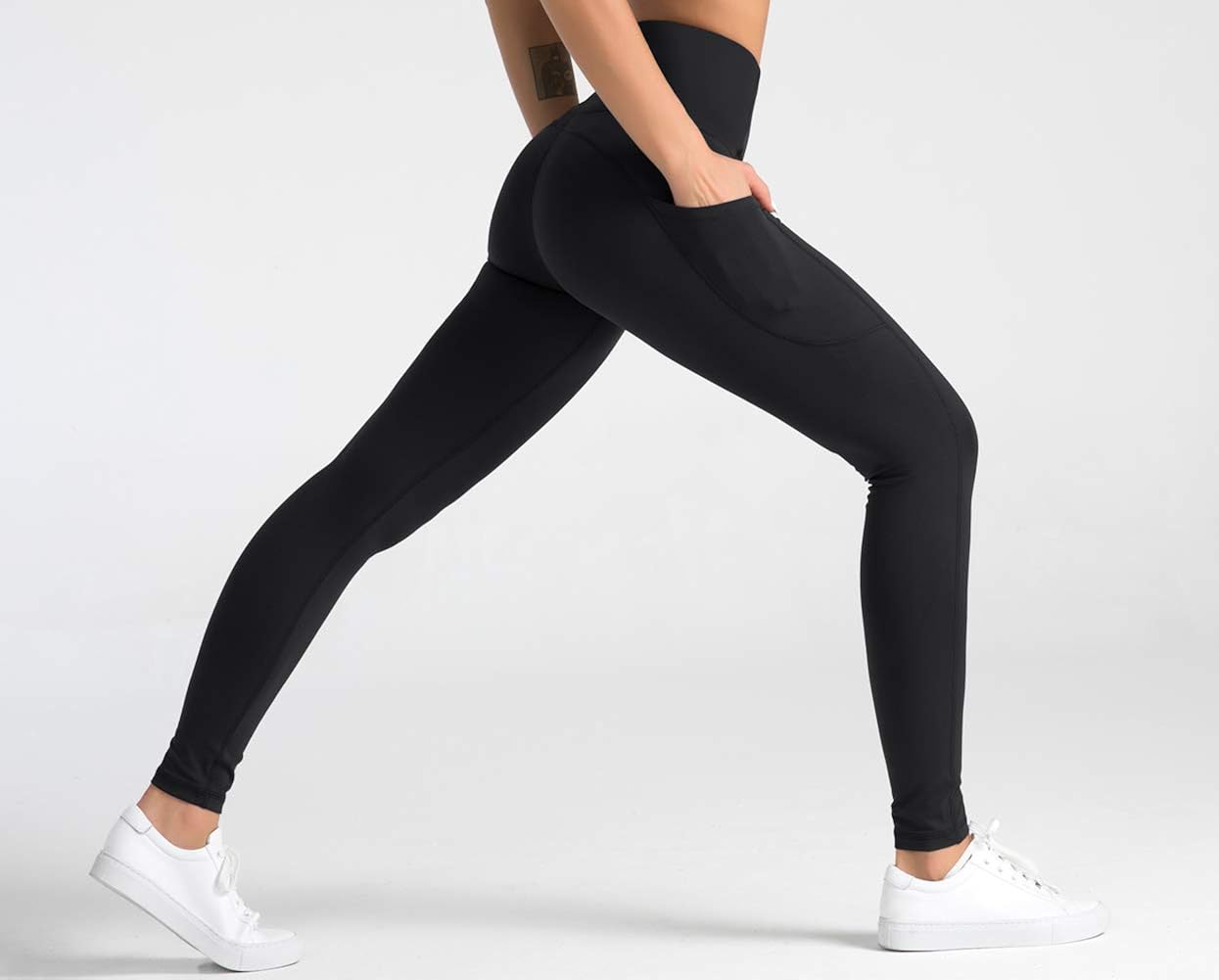 Dragon Fit High Waist Yoga Leggings with 3 Pockets,Tummy Control Workout Running 4 Way Stretch Yoga Pants: Clothing