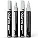 Chalk Magic White Chalk Markers 4-pack 4mm Regular Tip Chalk Pen Set - Excellent Quality - Fun to Draw on Windows, Metal, China and More. Smooth and Bright. Erasable