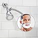 mDesign Deluxe Fog Free Bathroom Shower Adjustable Shaving Mirror with Flexible Arm - Rotates and Swivels - Shatterproof and Rustproof - Silver