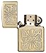 Zippo Flower Design Pocket Lighter, High Polish Brass