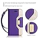 ProCase iPhone SE / 5S Case Cover (Old Model), Wallet Flip Case, with Wristlet Strap, Build-in Card Slots and Mirror, Stylish Slim Stand Cover for Apple iPhone SE / 5S (Purple)