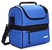 MIER Adult Lunch Box Insulated Lunch Bag Large Cooler Tote Bag for Men, Women, Double Deck Cooler(Navy Blue)