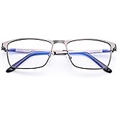 YIMI Mens Blue Light Glasses Men Computer Gaming BlueLight Blocking Glasses Metal Anti Eyestrain Clear Lens Eye Protection