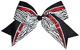 Metallic Rhinestone Jumbo Zebra Print Hair Bow