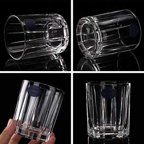 Whiskey Glass Set of 4,Lighten Life Scotch Glasses in Luxury Gift Box for Drinking Bourbon,Scotch,Cognac,Irish Whisky,10oz Premium Lead-Free Crystal Glass Rocks Glasses for Men Women - Thumbnail 5