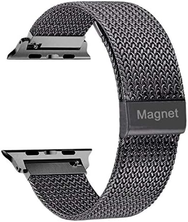 YANCMY Compatible with Watch Band 38mm 40mm for iWatch Band Series 1 Series 2 Series 3 Series 4 Black