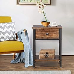 VECELO Side/End Table Nightstand with Drawer