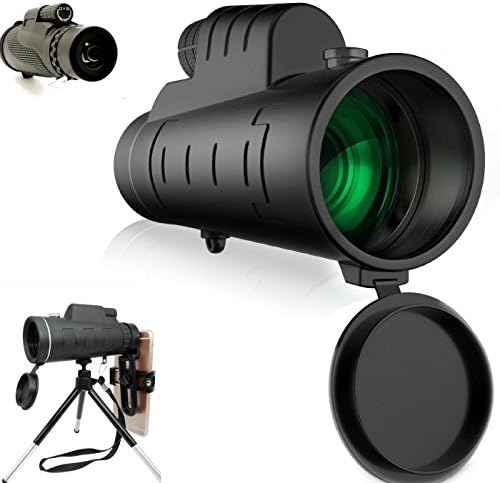 High Power Monocular Telescope - Premium 12×50 Monocular scope With Upgraded Smartphone Adapter and Tripod -Waterproof ShockProof , Best BAK4 Prism - For Bird Watching , Hunting , Camping , Wildlife