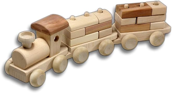 Train and 2 wagons with bauklötzern Wooden 34 cm | eBay</span> (4260140527218)
