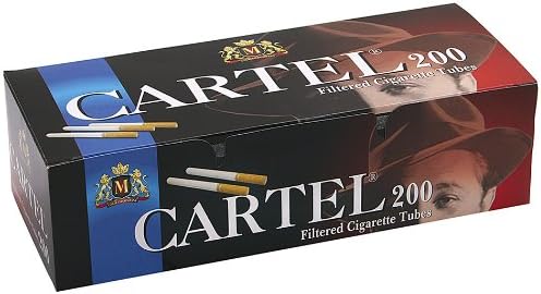 200 in box Make Your Own King Size Filter CARTEL Cigarette Tubes. Top Quality, made in EUROPE