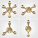 InfiSpin Pulsar Fidget Spinner, Brass Metal DIY Hand Spinner w/ Detachable Arms | Prime Focus + Stress Relief Toy|High Speed Bearings for up to 6 Minutes of Spinning | Smooth, Quiet & Fast [Gold]