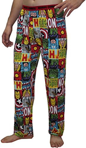 MARVEL COMICS (IRON MAN, HULK) Mens Fall / Winter Pajama Pants M Multicolor