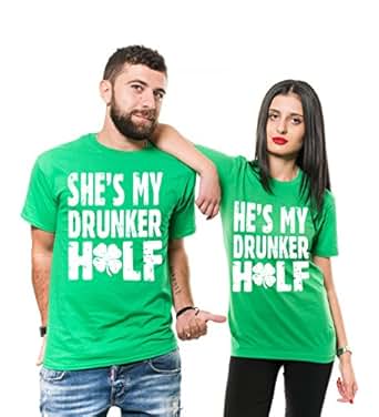 Amazon.com: ST Patrick's Day Green Couple Matching Shirts ...