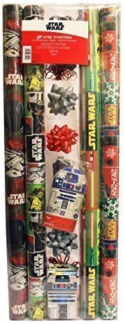 New Star Wars 4 Pck Christmas Wrapping Paper by Disney