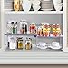 Simple Trending 2 Pack Kitchen Cabinet and Counter Shelf Organizer, Expandable Stackable, Green