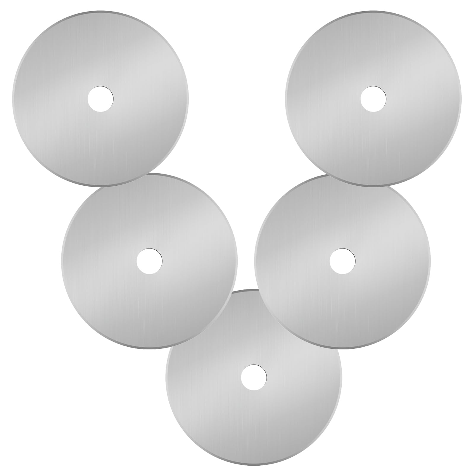 Photo 1 of 60mm Rotary Cutter Blades,5-Pack Replacement Blades Fits Fiskars,OLFA,Martelli,Dremel,Truecut,DAFA,Fabric Cutting Blades Refill for Quilting Scrapbooking Sewing Arts &Crafts, SKS-7