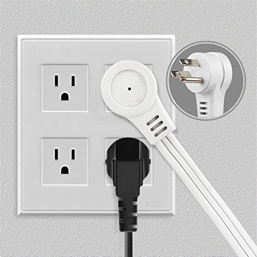 SIMBR Angled Flat Plug Extension Cord Indoor Outdoor with Triple Outlets, 3 Prong Power