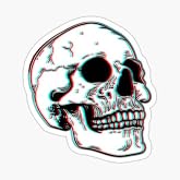 Skull Bike Sticker 4 Inch Reflective Vinyl Skeleton Decal for Dirt Bike, Motorcycle, Car Bumper, Helmet, Laptop Waterproof MTB, BMX, Motor Bike, and Frame Sticker for Boys and Girls