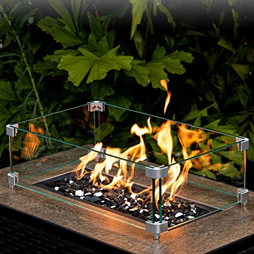 GASPRO 10 lbs Fire Glass for Propane Fire Pit, 1/2Inch Reflective
