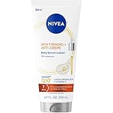 NIVEA Skin Firming & Anti Crepe Body Serum-Lotion with Q10, Hyaluronic Acid and Vitamin C, 72-Hour Moisture, 6.7 Fl Oz Tube