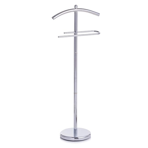 Zeller 17103 Herrendiener, Metall verchromt, ca. 43 x 25,5 x 109 cm