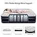 Mersuii Air Mattress Queen Size Portable Inflatable Airbed with Built-in Pump Durable Air Mattress Full Storage Bag Included Classic Stripe Flocked Surface(78x60x20 inch)