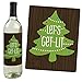 Big Dot of Happiness Rustic Joy - Holiday and Christmas Party Decorations for Women and Men - Wine Bottle Label Stickers - Set of 4