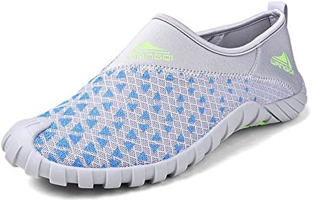WalkWalk8 Men Light Ventilate Ruber Screen Cloth Breathable Summer Runing Shoes(10,US Gray)