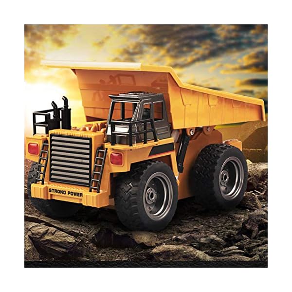 Cocoarm Muldenkipper Ferngesteuert 2.4G Hz Elektronische Dump Truck 6 Kanal Kipplader RC Toys Autos Ferngesteuertes… – Bild 5