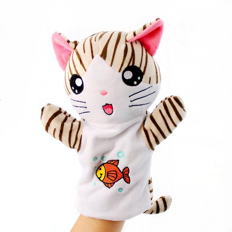 LOMTRATS Animal Hand Puppets for kids,Toddler Includes Wolf Tiger Lion Monkey, Perfect for Storytelling,Teaching,Preschool,Birthday Gifts
