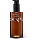 Sahajan Essential Cleansing Oil with Vitamin C + Squalane | Ayurvedic Gentle Clean Facial Cleansing Oil | All Skin Types, Sensitive Eyes | Remove Waterproof Makeup, SPF, Pollution | 4 oz
