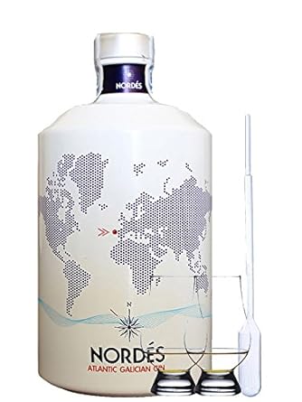 Nordes Atlantic Gin 0,7 Liter + 2 Glencairn Gläser und Einwegpipette